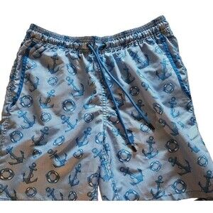 Mr Swim Swim Shorts Nautical Anchor Mens Sz Large